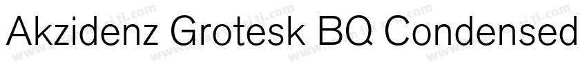 Akzidenz Grotesk BQ Condensed A Bol字体转换